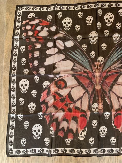 cheap alexander mcqueen scarf skull|alexander mcqueen butterfly skull scarf.